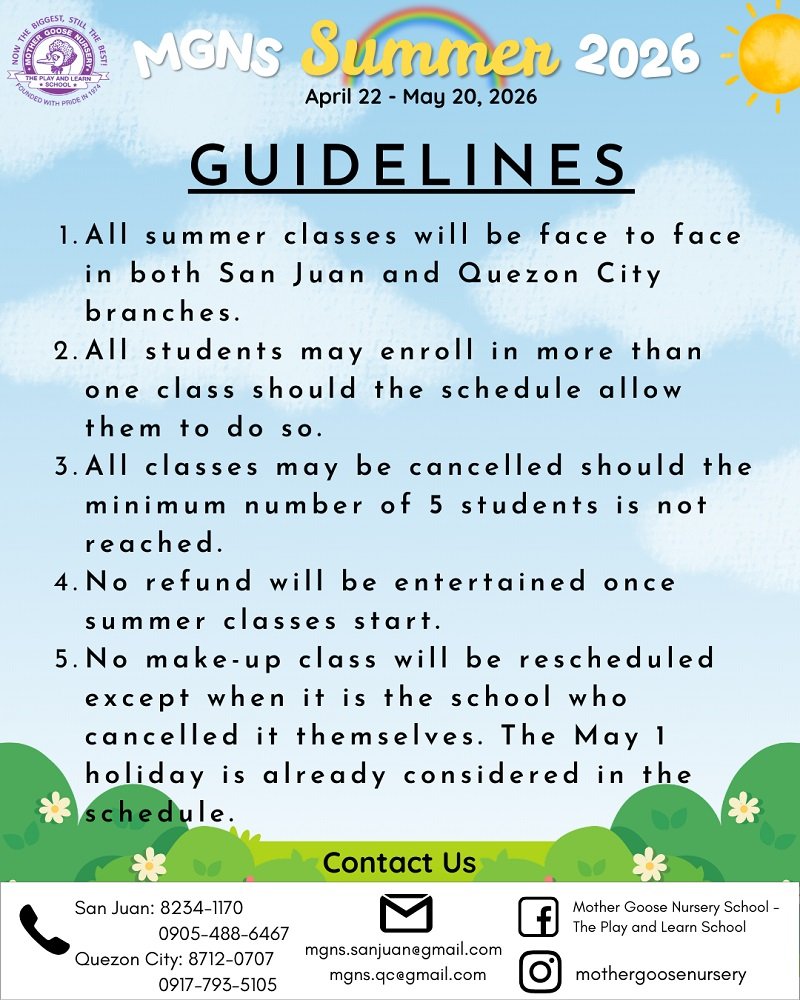 Summer Guidelines